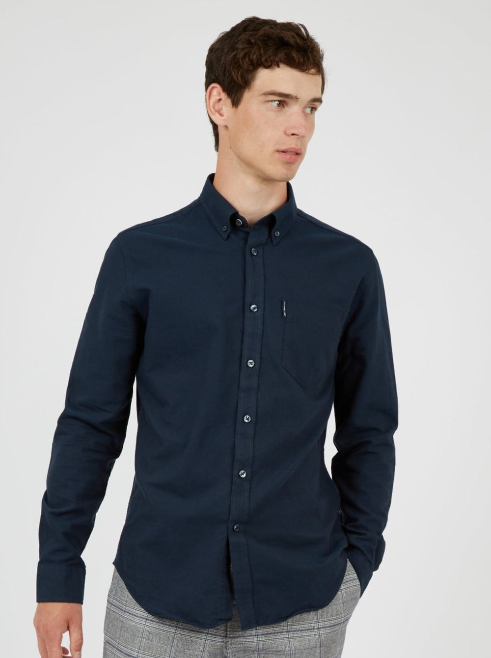 Ben Sherman Signature Organic Oxford Skjorte Marineblå | WA5896012