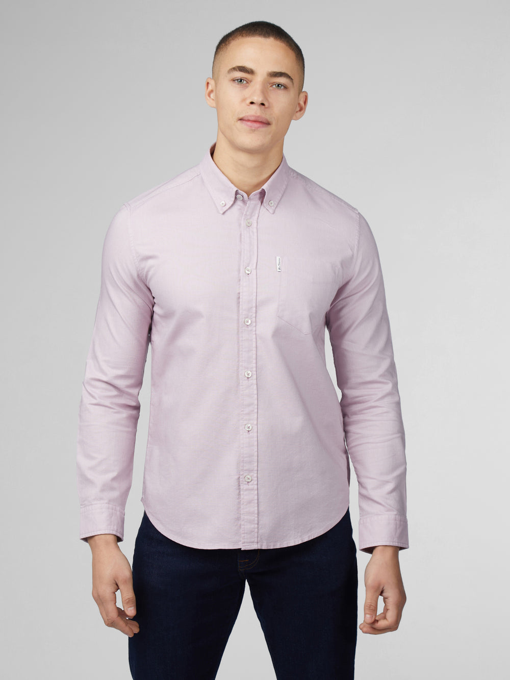 Ben Sherman Signature Oxford Long Sleeve Skjorte Lilla | UT3254716