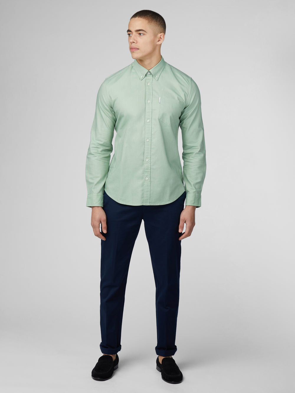 Ben Sherman Signature Oxford Skjorte Grønn | KN1837940