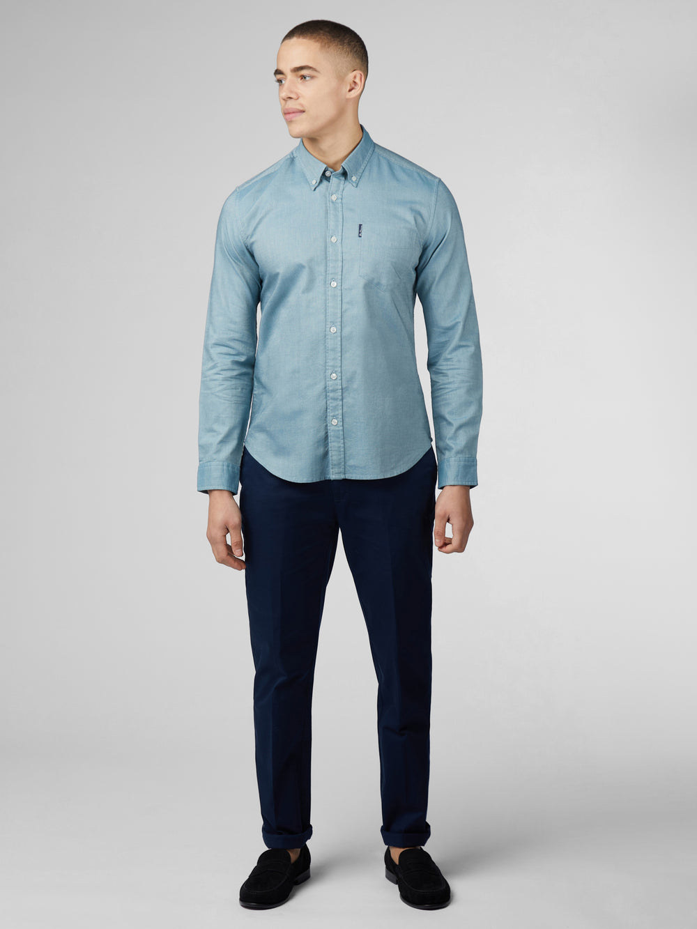 Ben Sherman Signature Oxford Skjorte Turkis | HT3420957