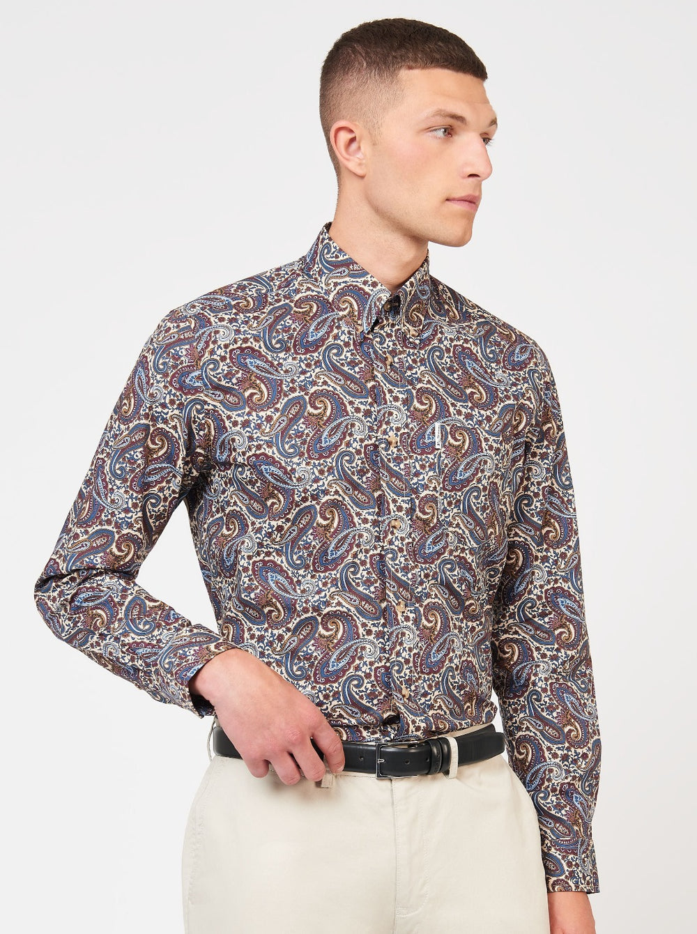 Ben Sherman Signature Paisley Skjorte Multicolor | FE7906324