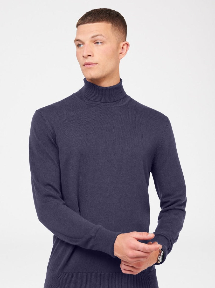 Ben Sherman Signature Roll Neck Strikkevarer Lilla | QL4392685