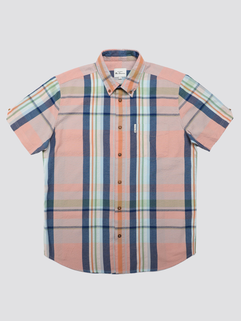 Ben Sherman Signature Seersucker Check Skjorte Rosa | NV8762359