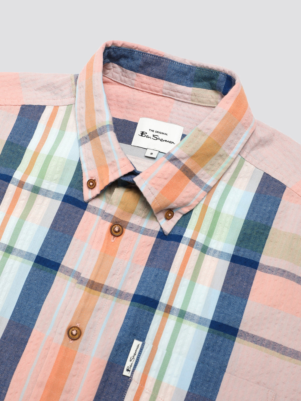 Ben Sherman Signature Seersucker Check Skjorte Rosa | NV8762359