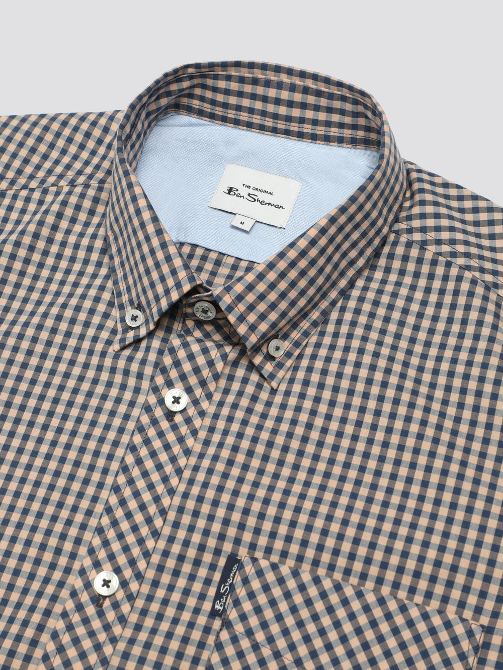 Ben Sherman Signature Short Sleeve Gingham Skjorte Kopper Oransje | BX2569374