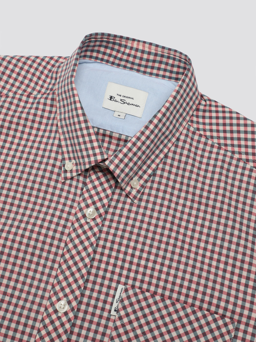 Ben Sherman Signature Short Sleeve Gingham Skjorte Rød Hvite | PU7961350