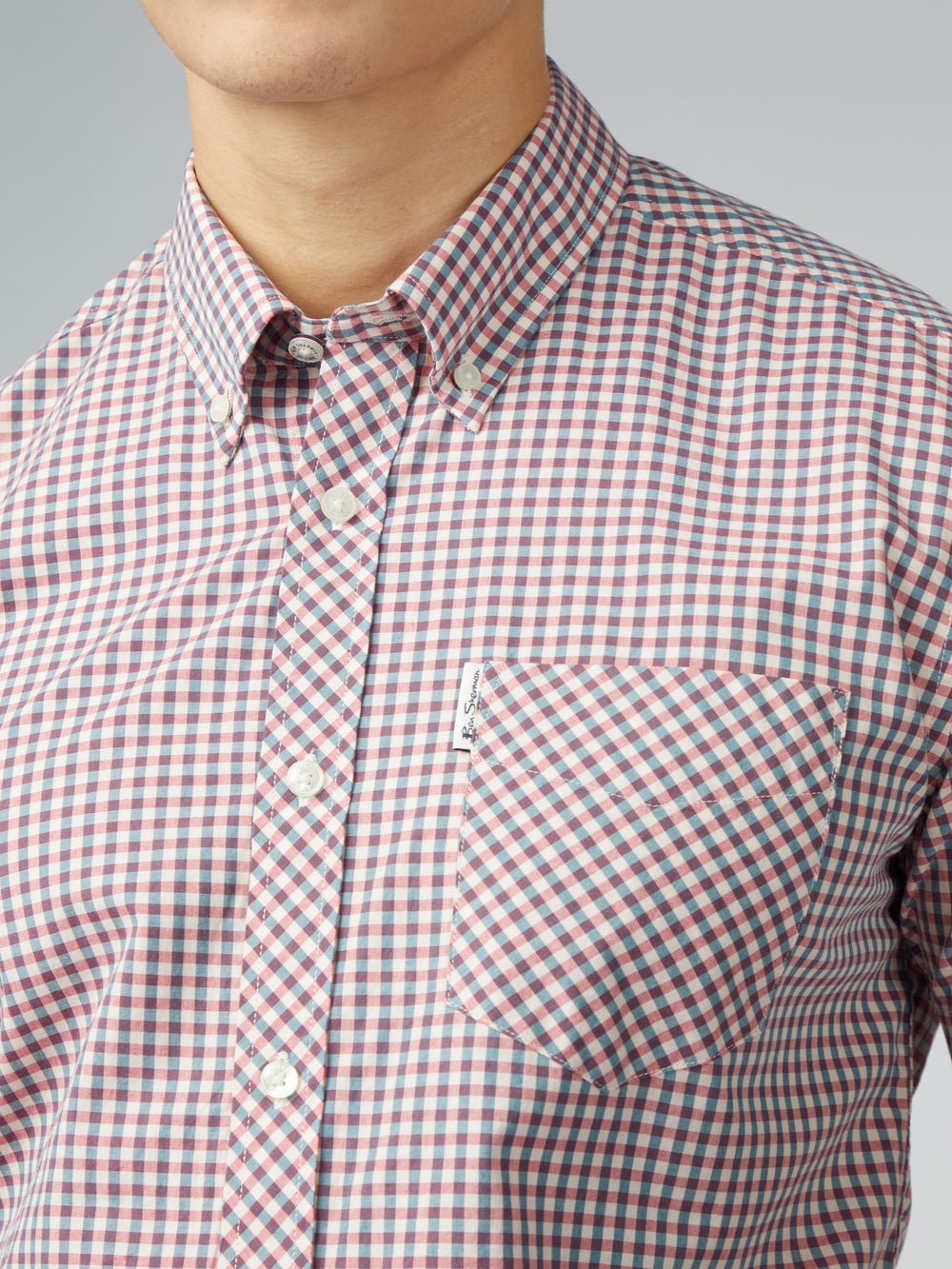 Ben Sherman Signature Short Sleeve Gingham Skjorte Rød Hvite | PU7961350