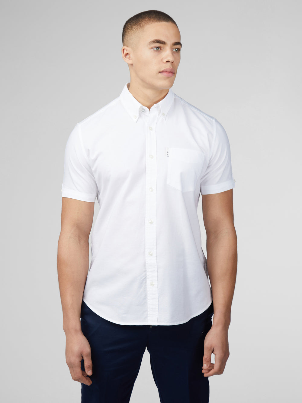 Ben Sherman Signature Short Sleeve Oxford Skjorte Hvite | JY2154078