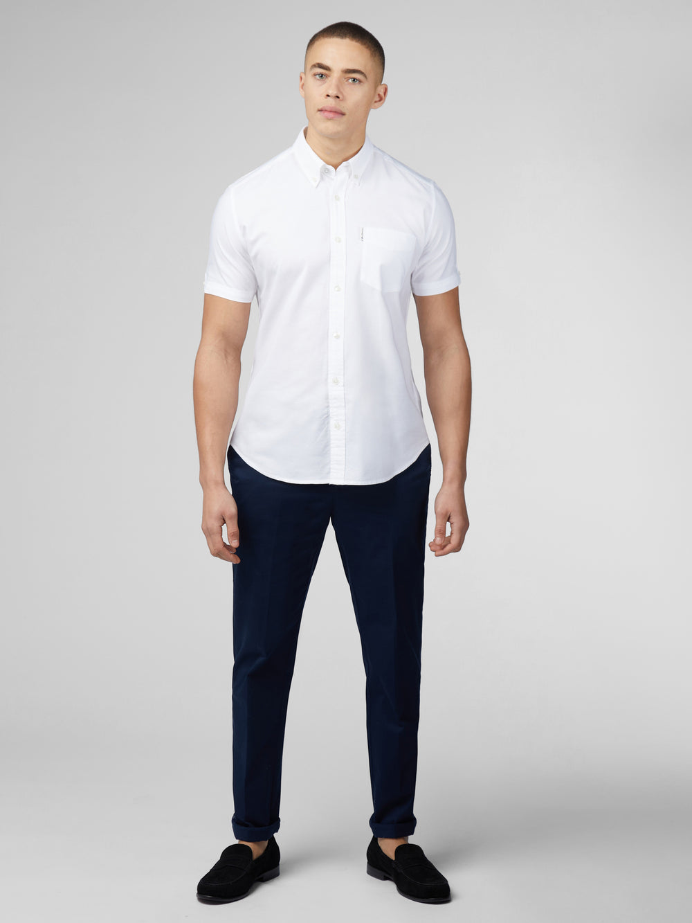 Ben Sherman Signature Short Sleeve Oxford Skjorte Hvite | JY2154078