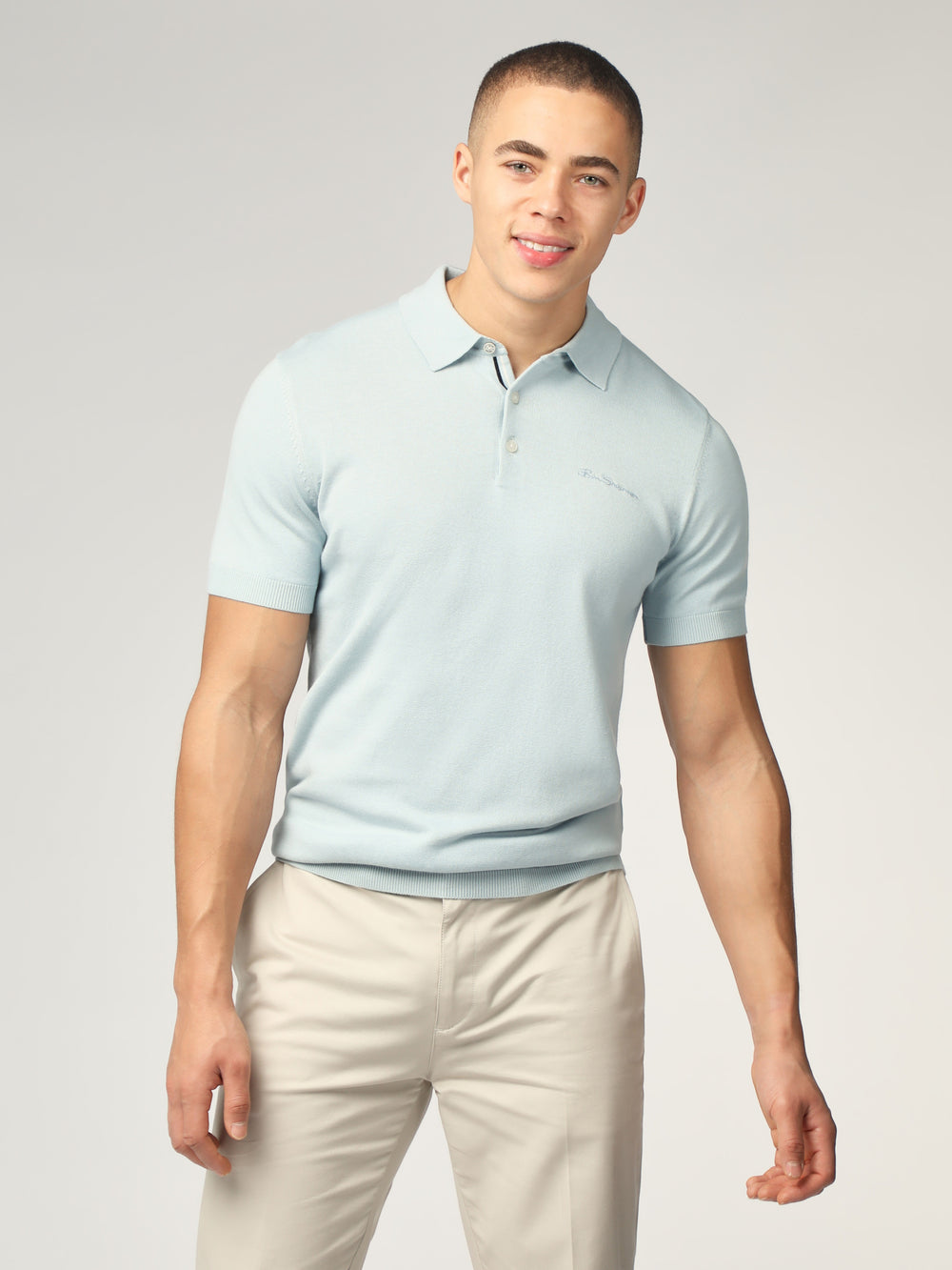 Ben Sherman Signature Short Sleeve Polo Strikkevarer Blå | SK9012574