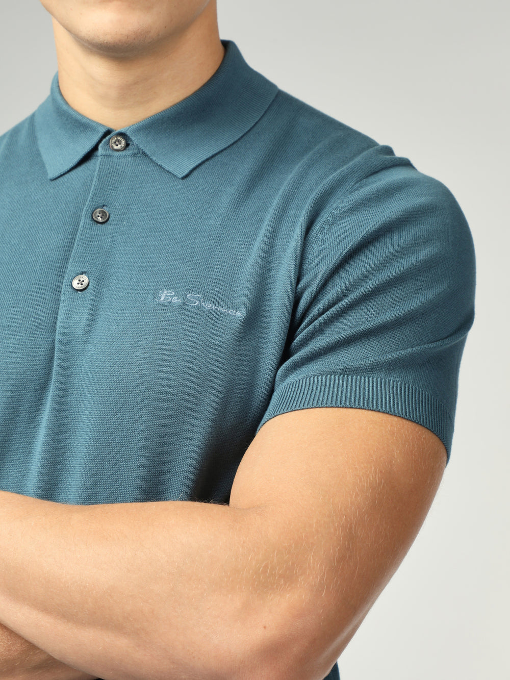 Ben Sherman Signature Short Sleeve Polo Strikkevarer Turkis | JV3184572