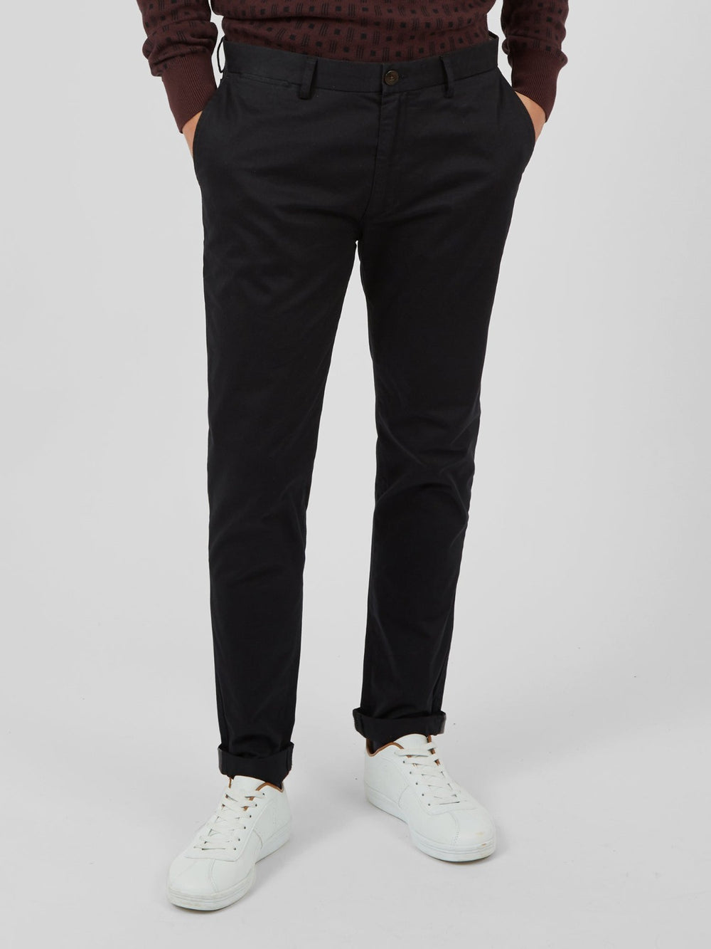 Ben Sherman Signature Skinny Stretch Chino Bukse Svarte | QX9748215