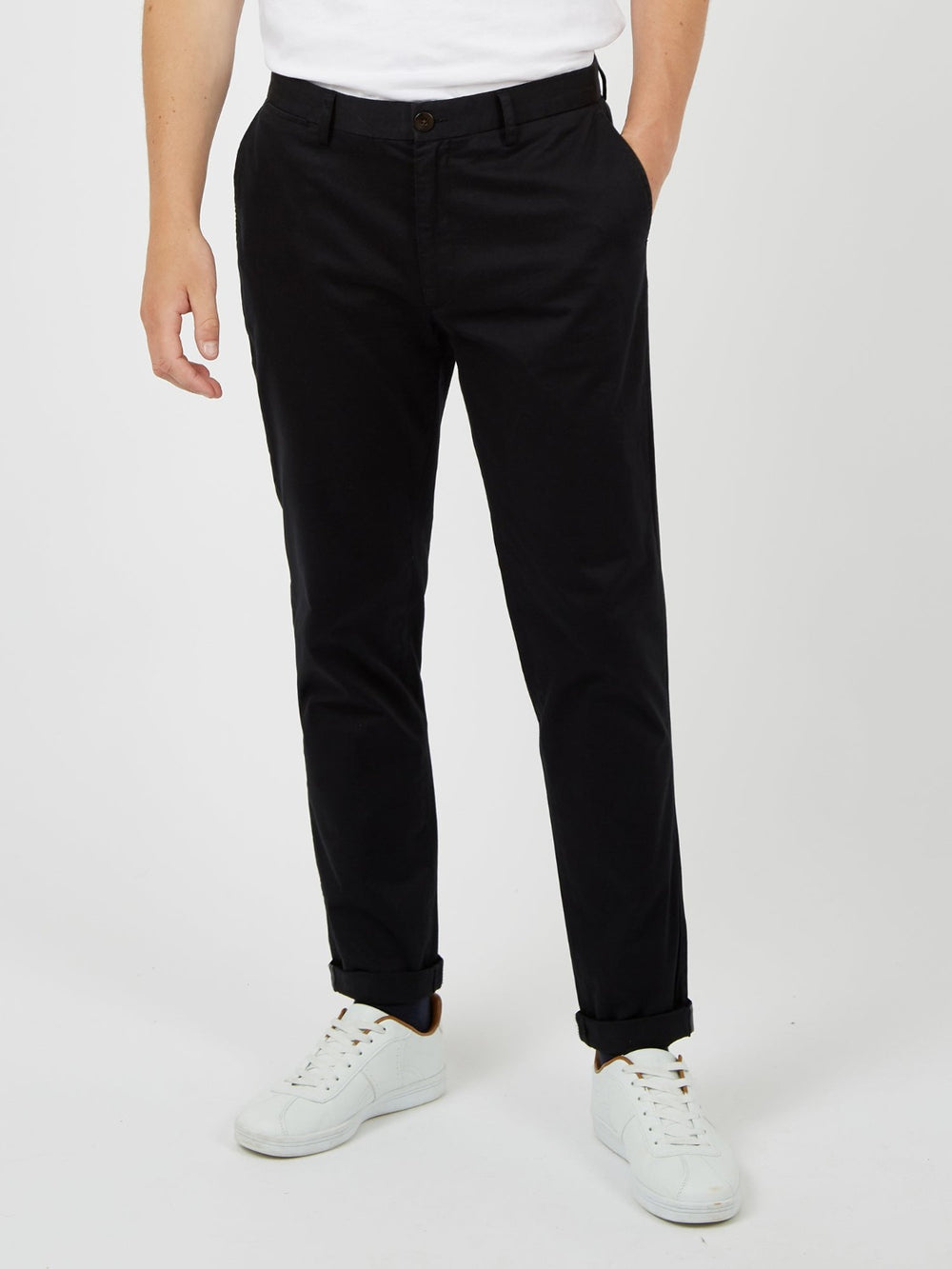 Ben Sherman Signature Slim Stretch Chino Bukse Svarte | BZ4695328