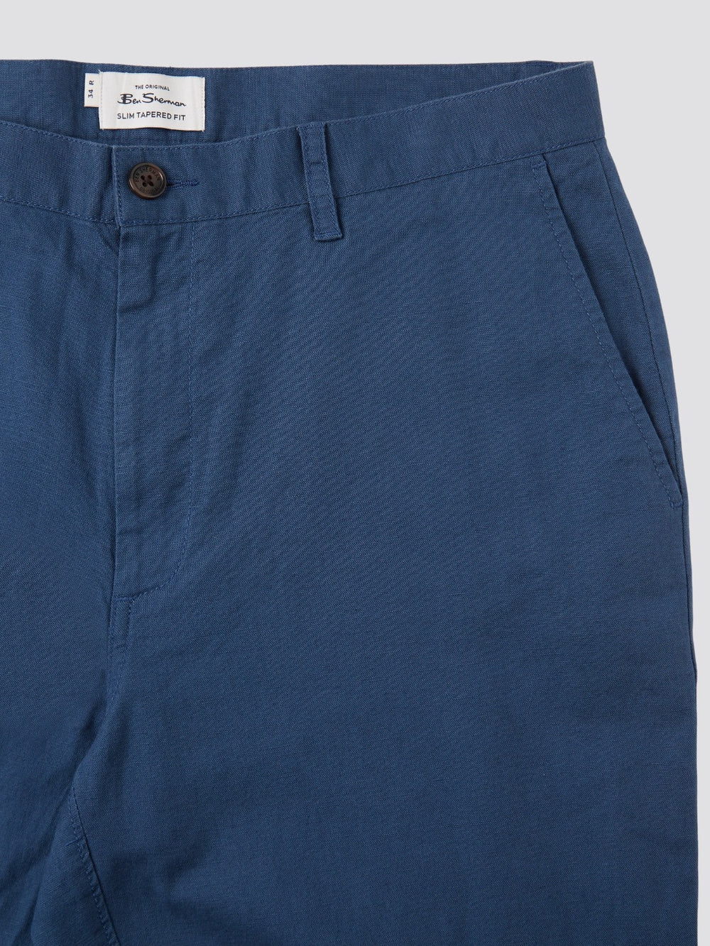 Ben Sherman Signature Slim Taper Linen Bukse Blå | VO3812947