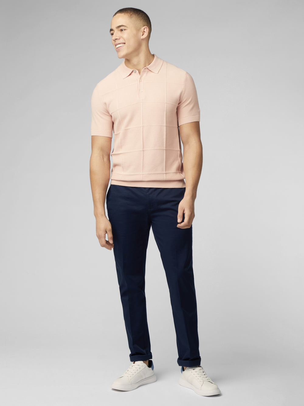 Ben Sherman Signature Textured Polo Strikkevarer Rosa | DW9732156