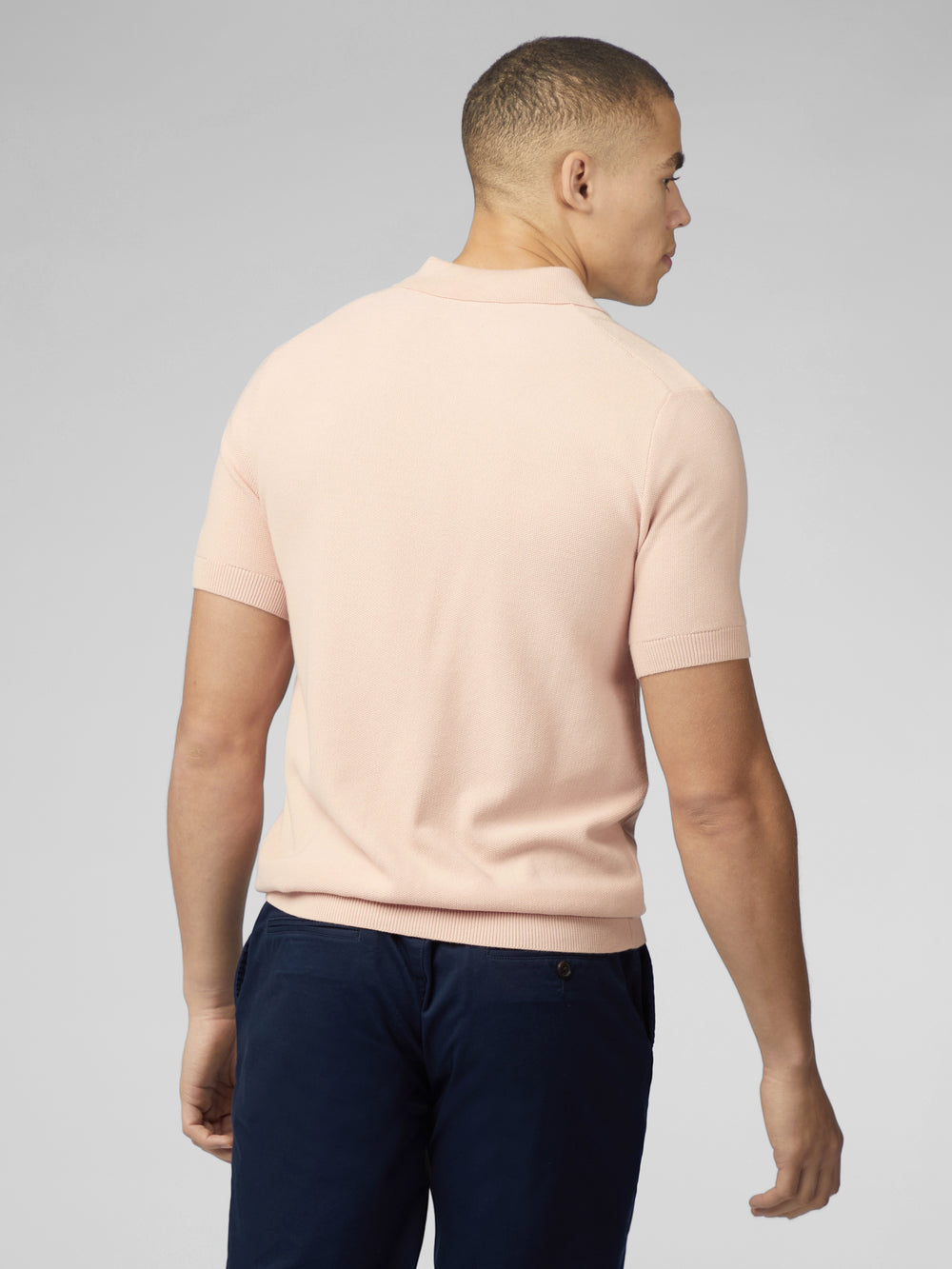 Ben Sherman Signature Textured Polo Strikkevarer Rosa | DW9732156