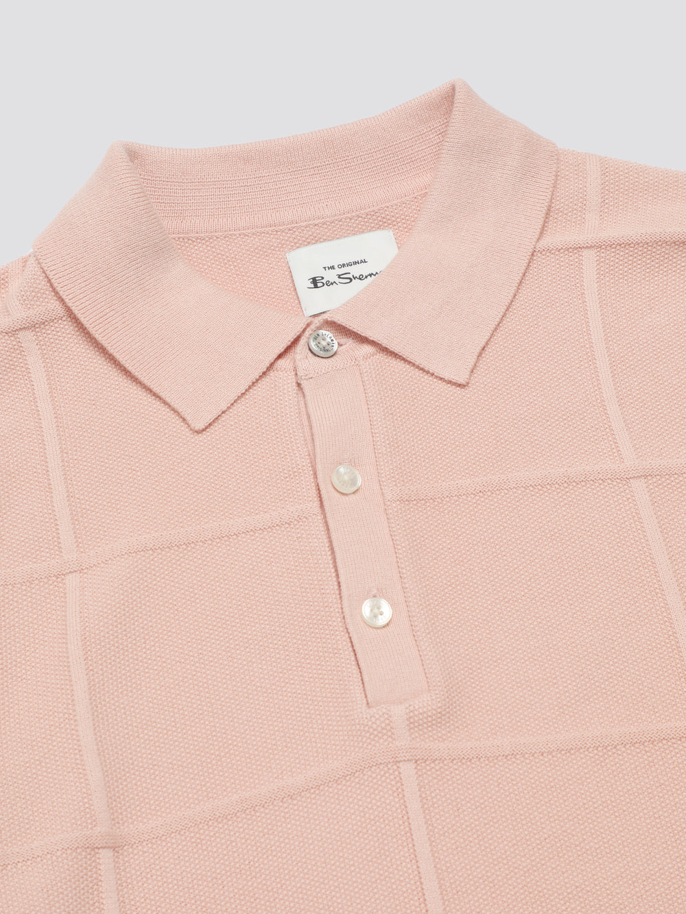 Ben Sherman Signature Textured Polo Strikkevarer Rosa | DW9732156