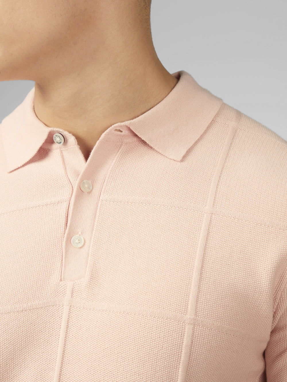 Ben Sherman Signature Textured Polo Strikkevarer Rosa | DW9732156