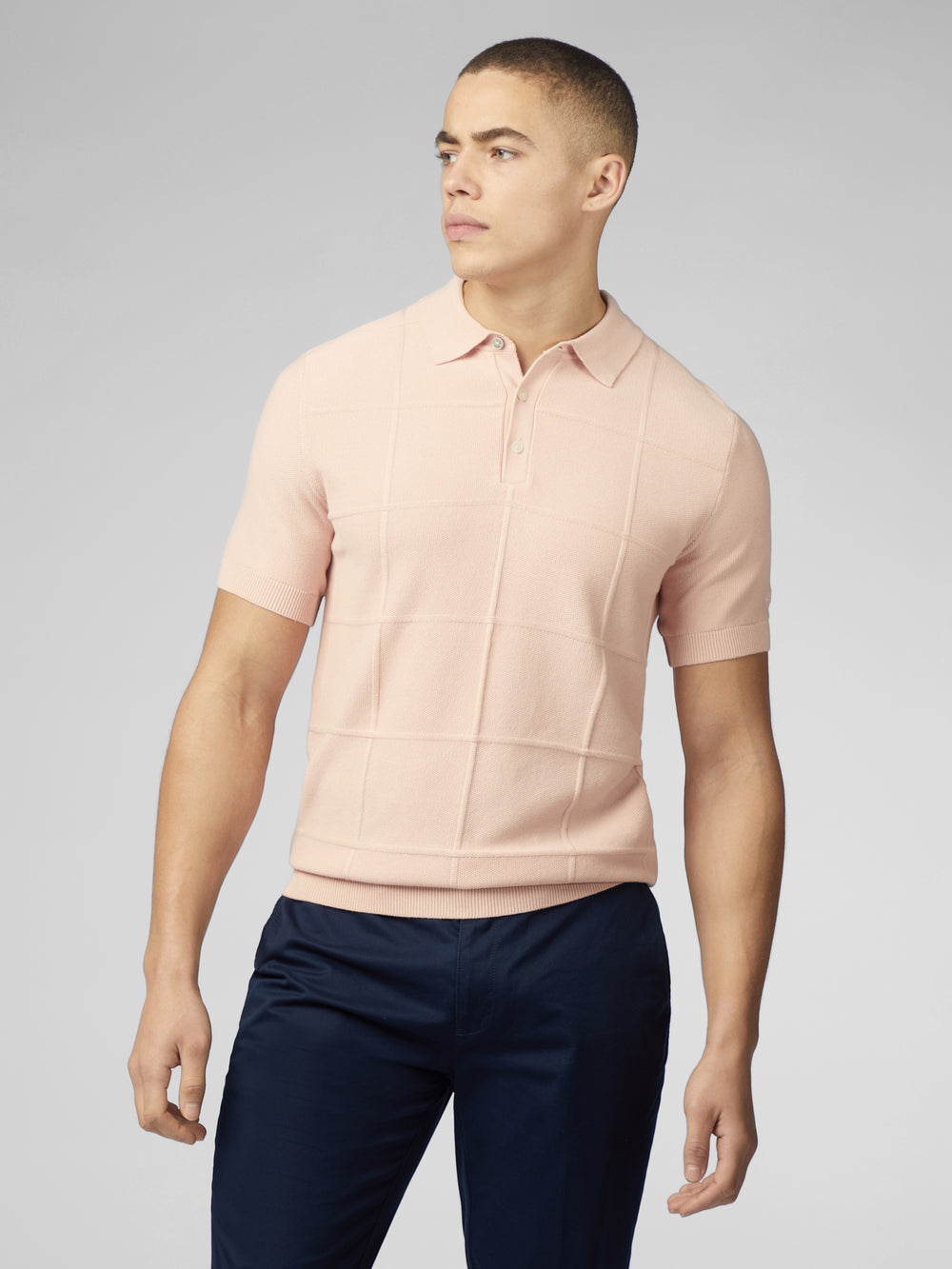 Ben Sherman Signature Textured Polo Strikkevarer Rosa | DW9732156