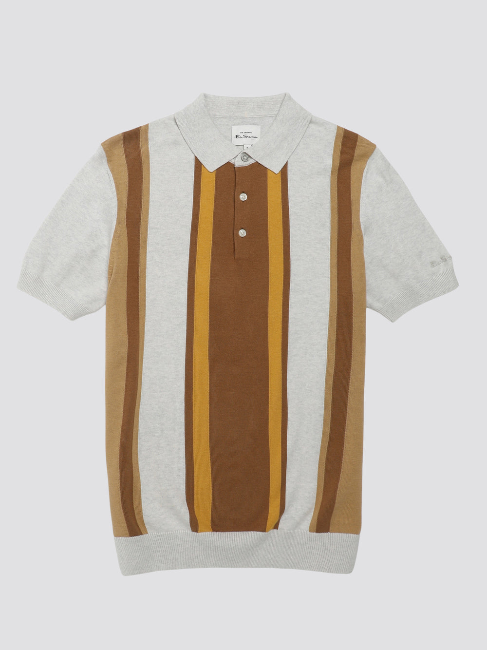 Ben Sherman Signature Vertical Stripe Polo Strikkevarer Hvite | YB2419756