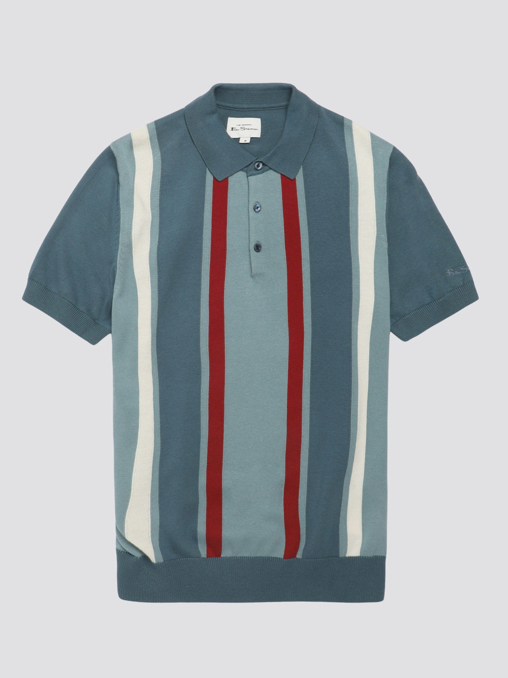 Ben Sherman Signature Vertical Stripe Polo Strikkevarer Turkis | JN1639705