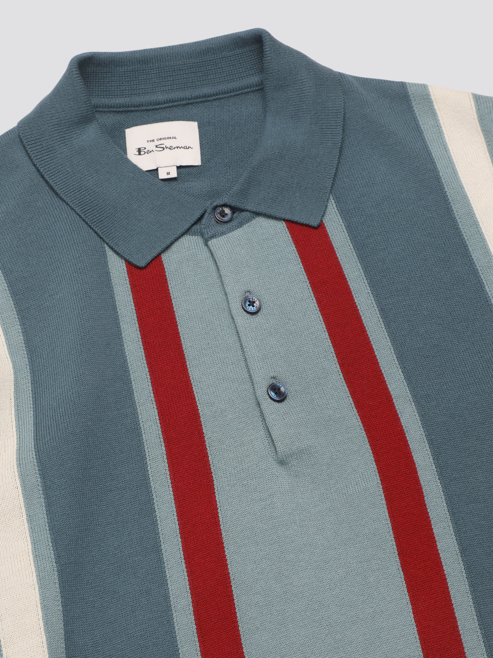 Ben Sherman Signature Vertical Stripe Polo Strikkevarer Turkis | JN1639705