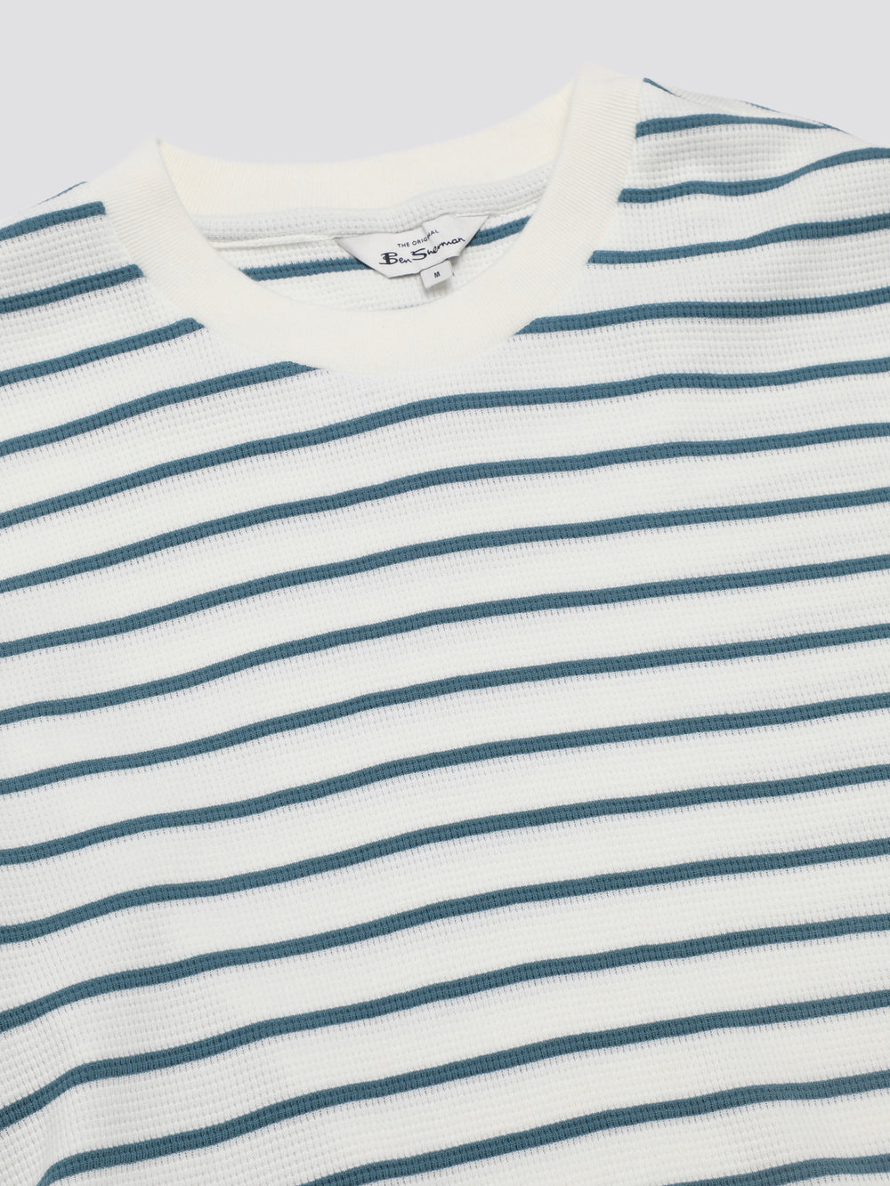 Ben Sherman Signature Waffle Stripe T-Skjorte Hvite | NC4608572