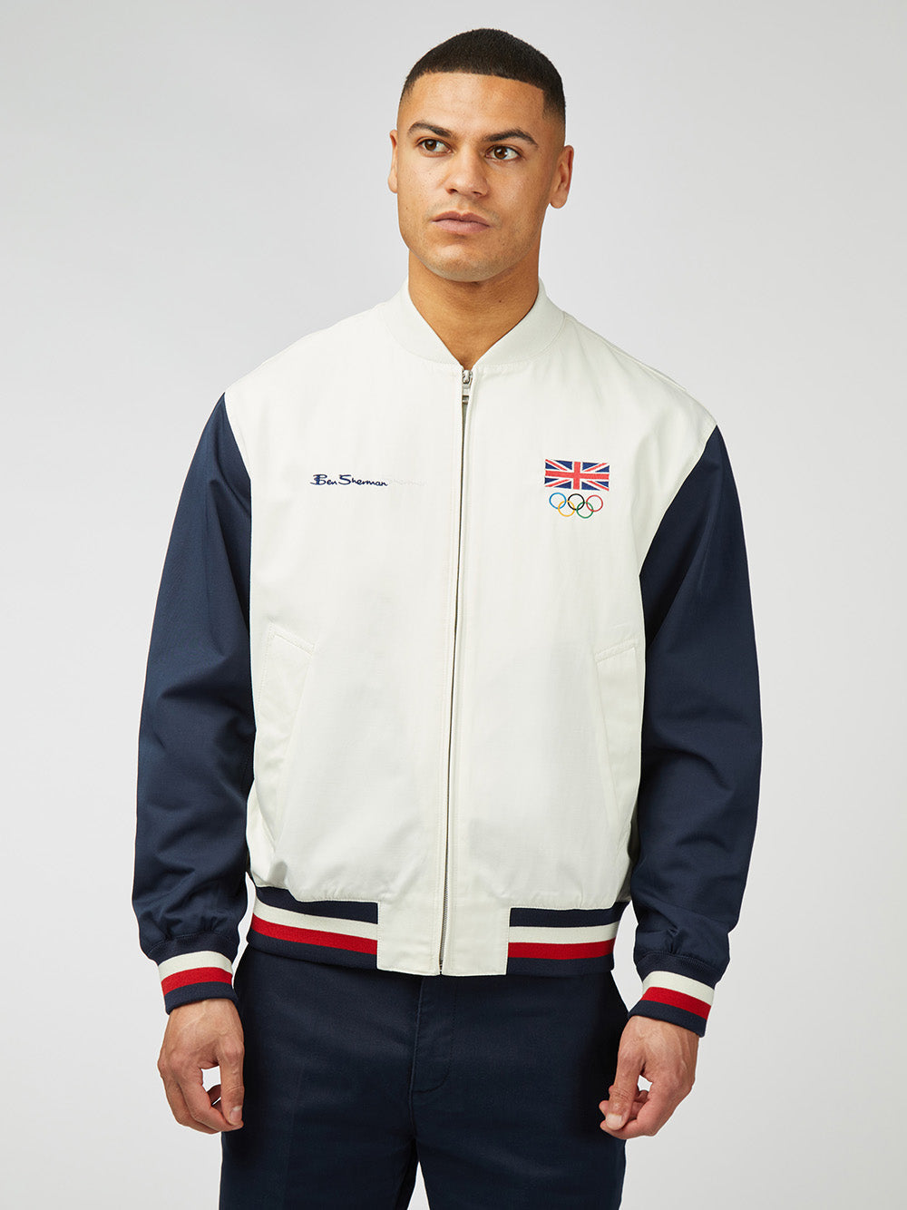 Ben Sherman Team GB Commercial Bomber Jakker Hvite | QL8457619