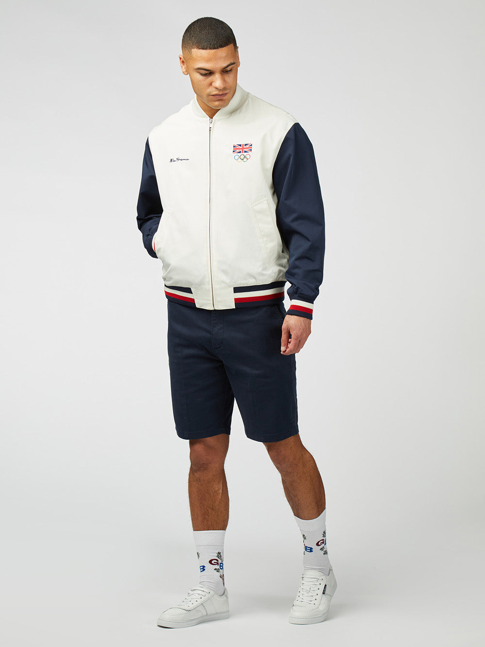 Ben Sherman Team GB Commercial Bomber Jakker Hvite | QL8457619