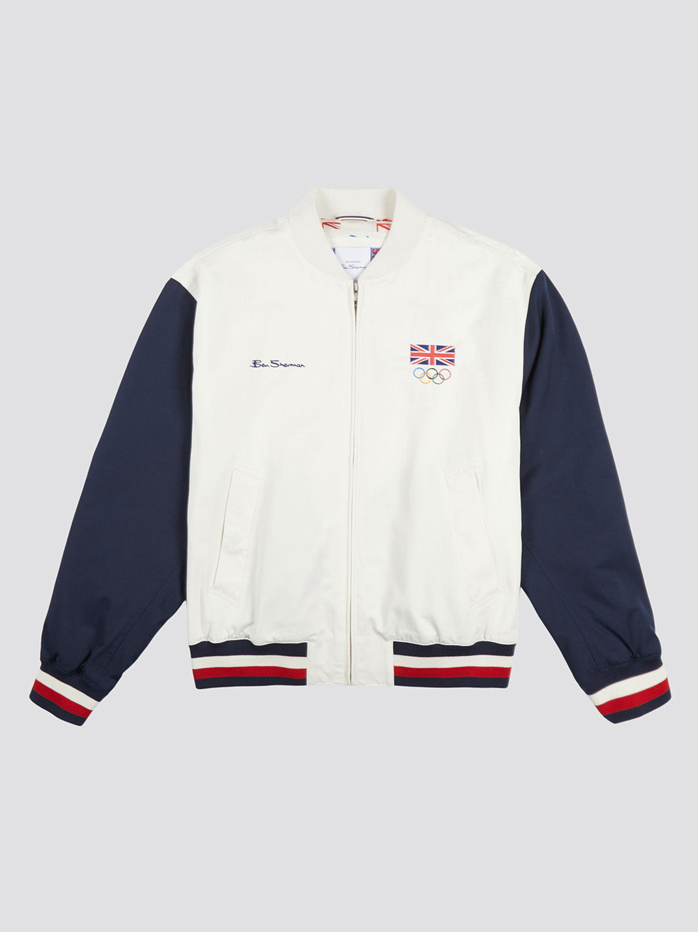 Ben Sherman Team GB Commercial Bomber Jakker Hvite | QL8457619