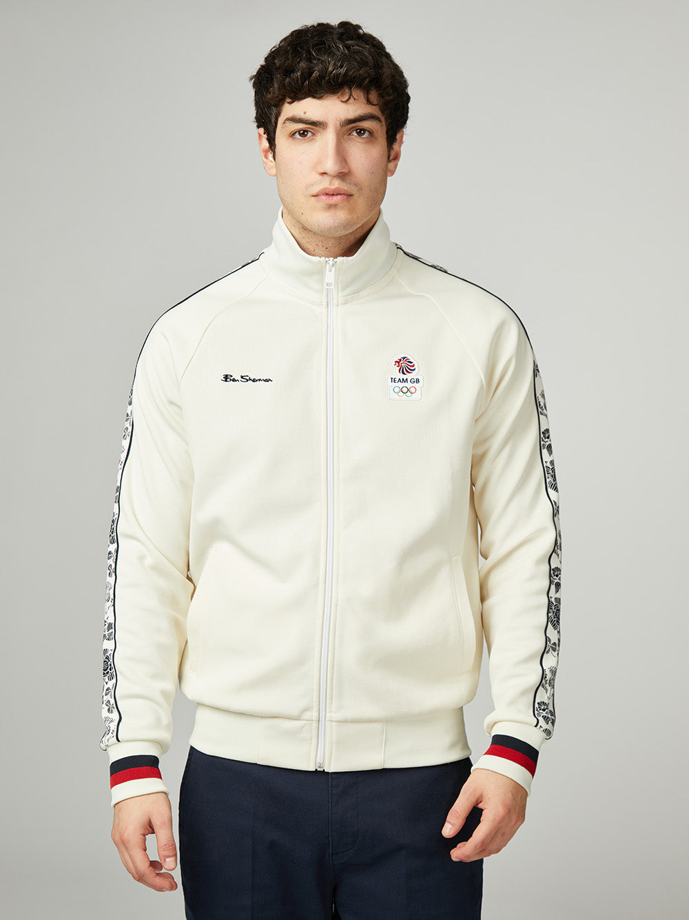 Ben Sherman Team GB Taped Track Top Jakker Hvite | YH5281476