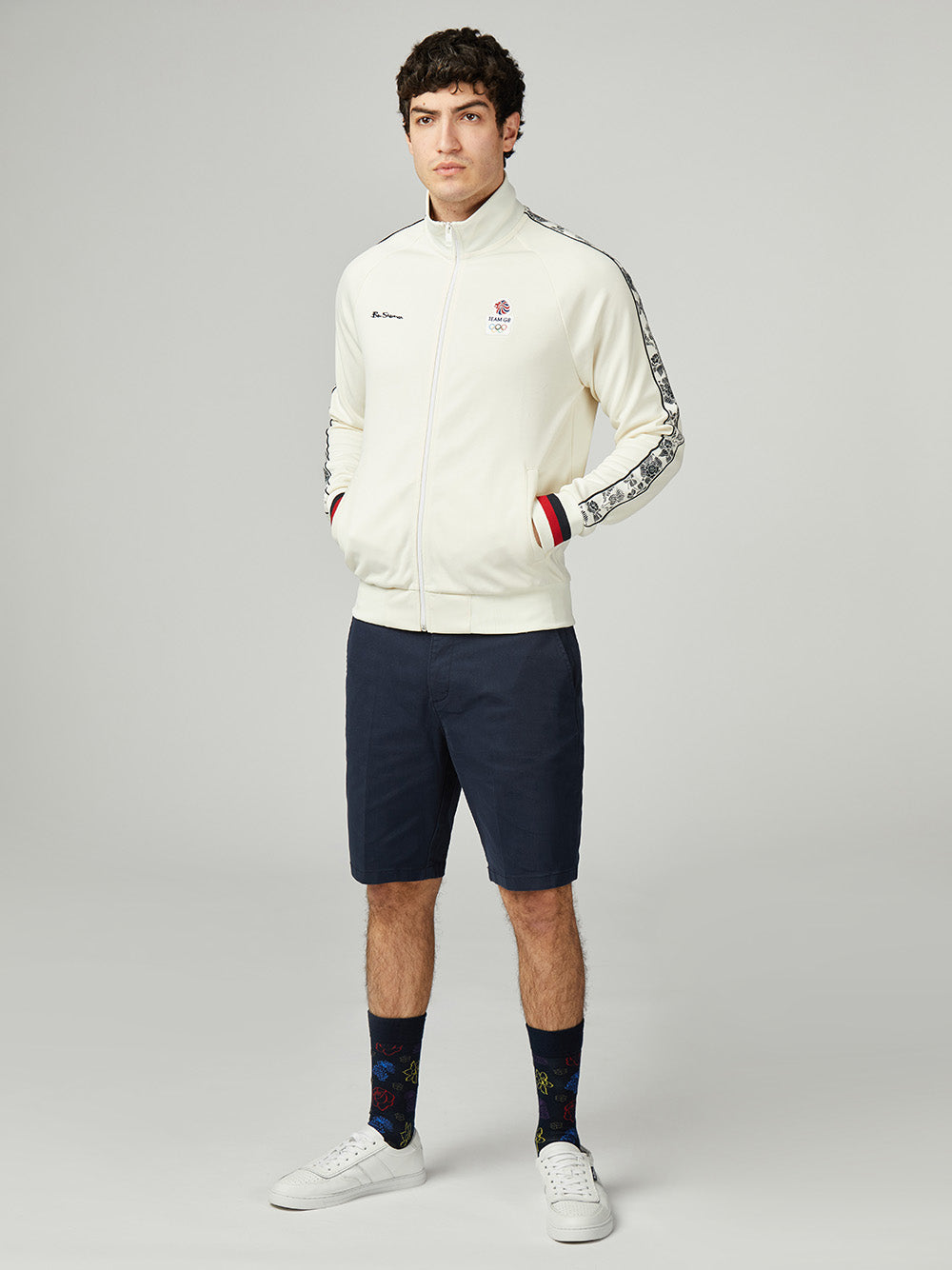 Ben Sherman Team GB Taped Track Top Jakker Hvite | YH5281476