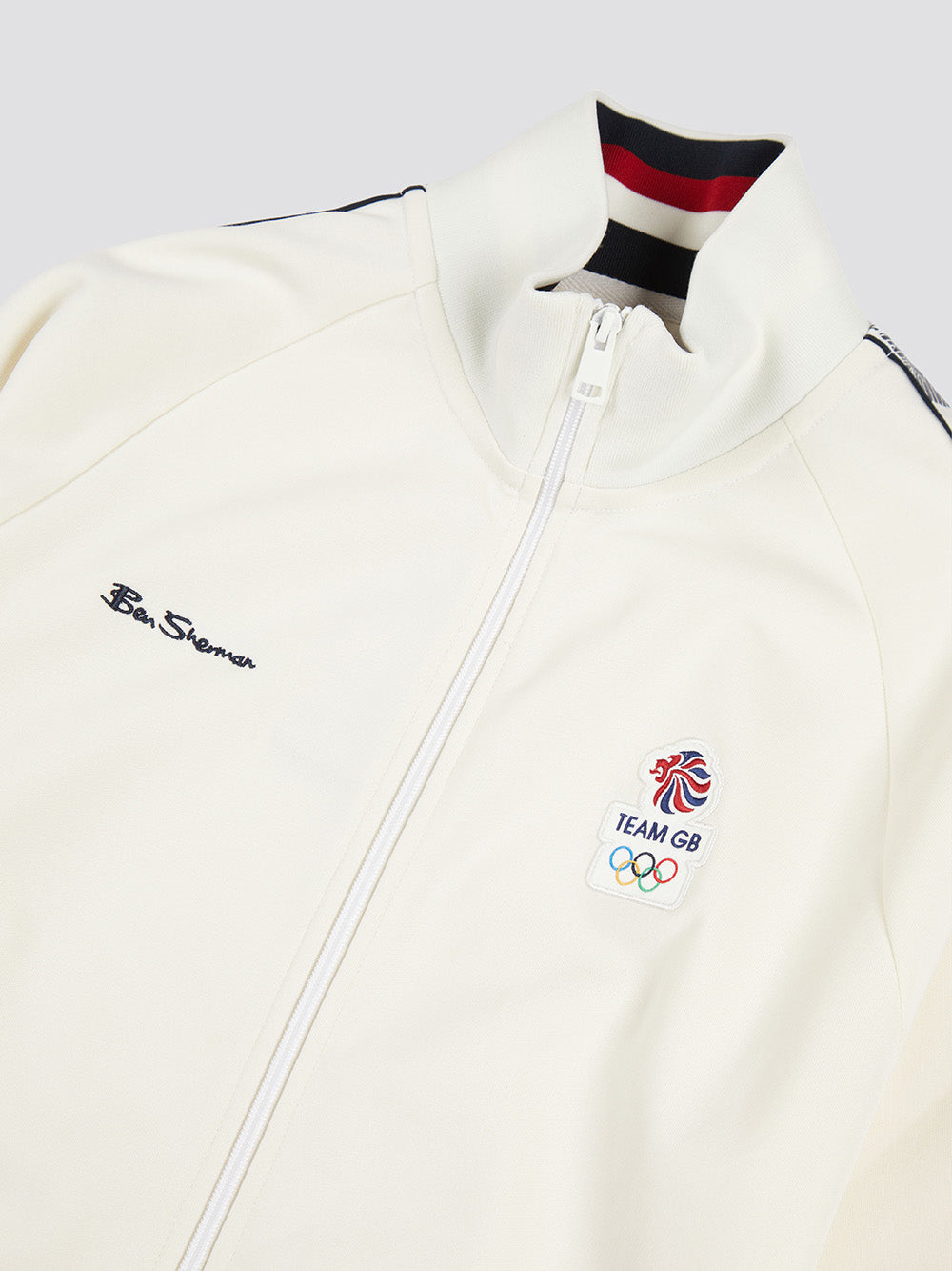 Ben Sherman Team GB Taped Track Top Jakker Hvite | YH5281476