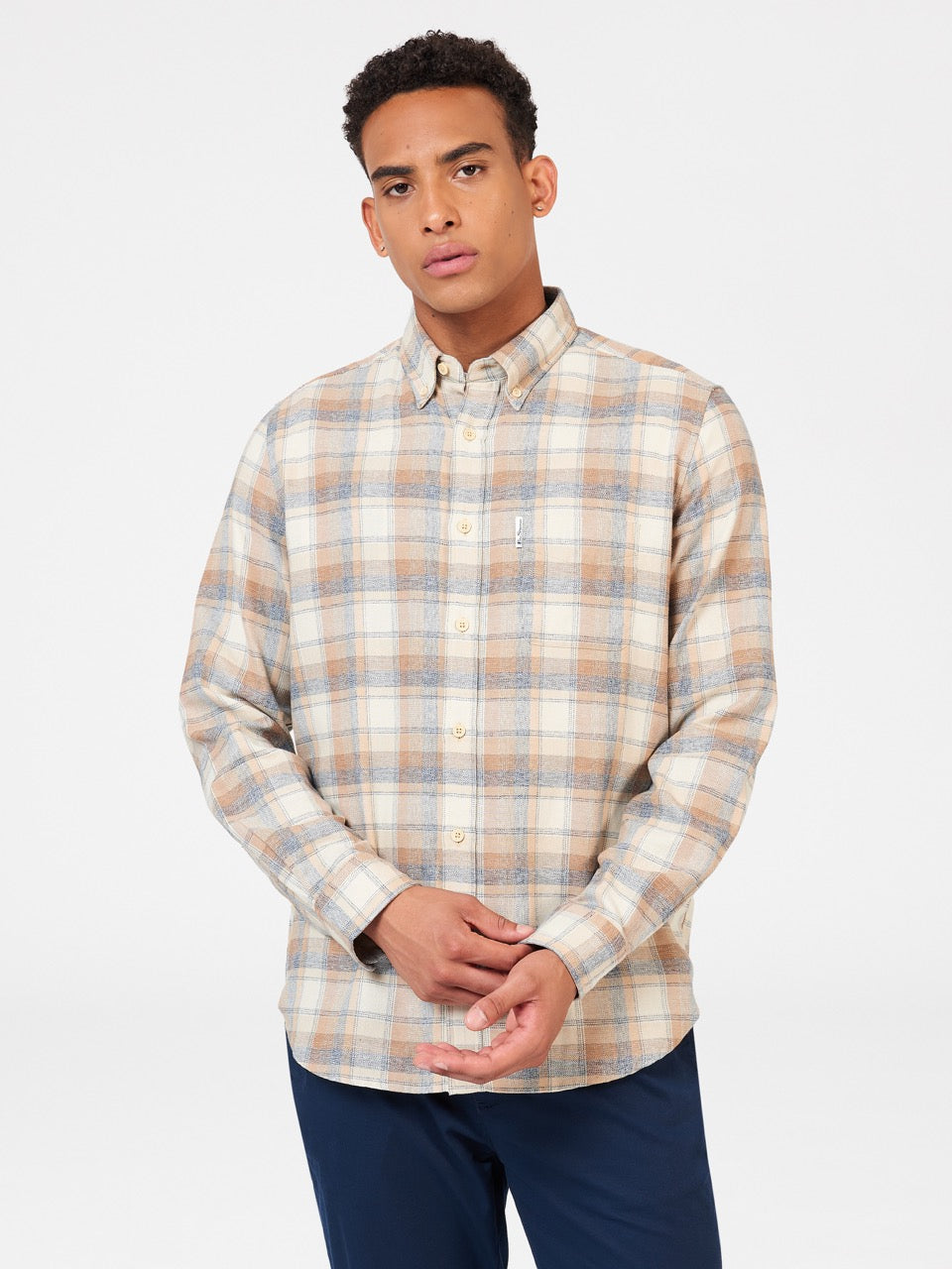 Ben Sherman Twisted Yarn Check Skjorte Brune | BO9367042