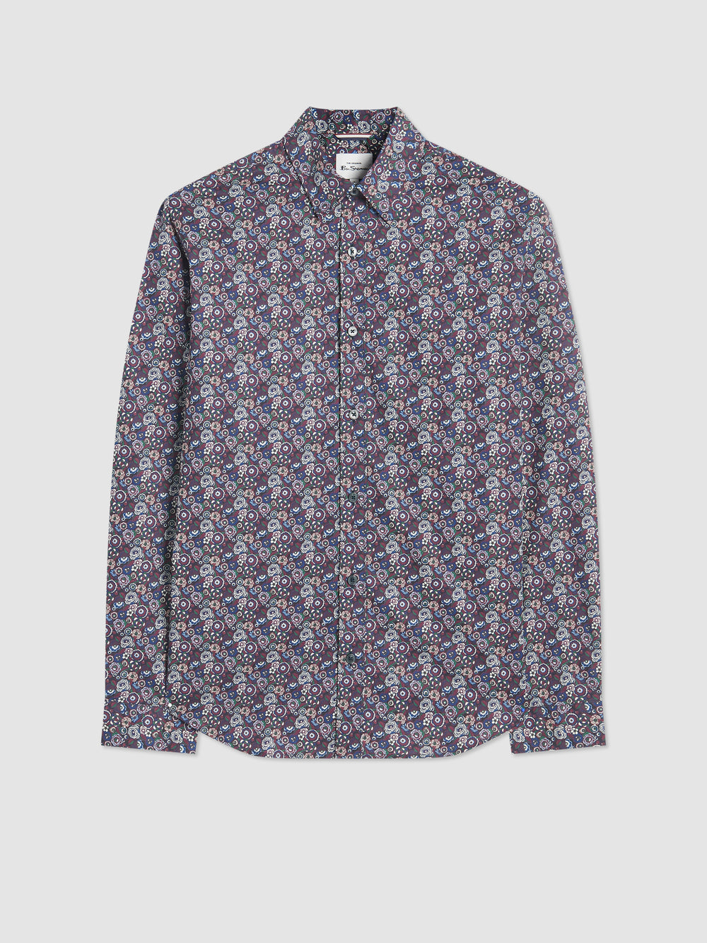 Ben Sherman Winter Floral Skjorte Lilla | HU3946720