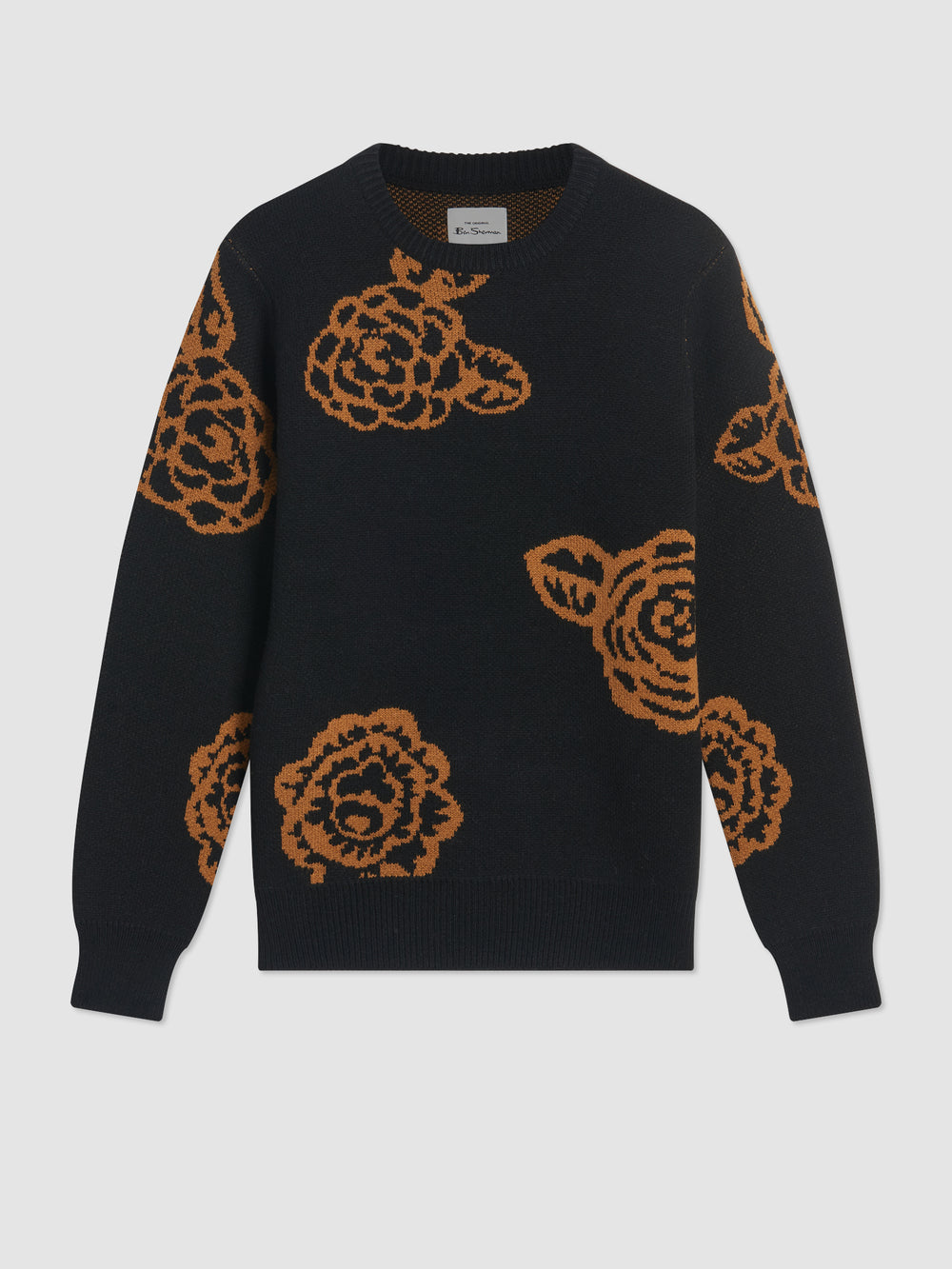 Ben Sherman Winter Floral Strikkevarer Svarte | IP5362790